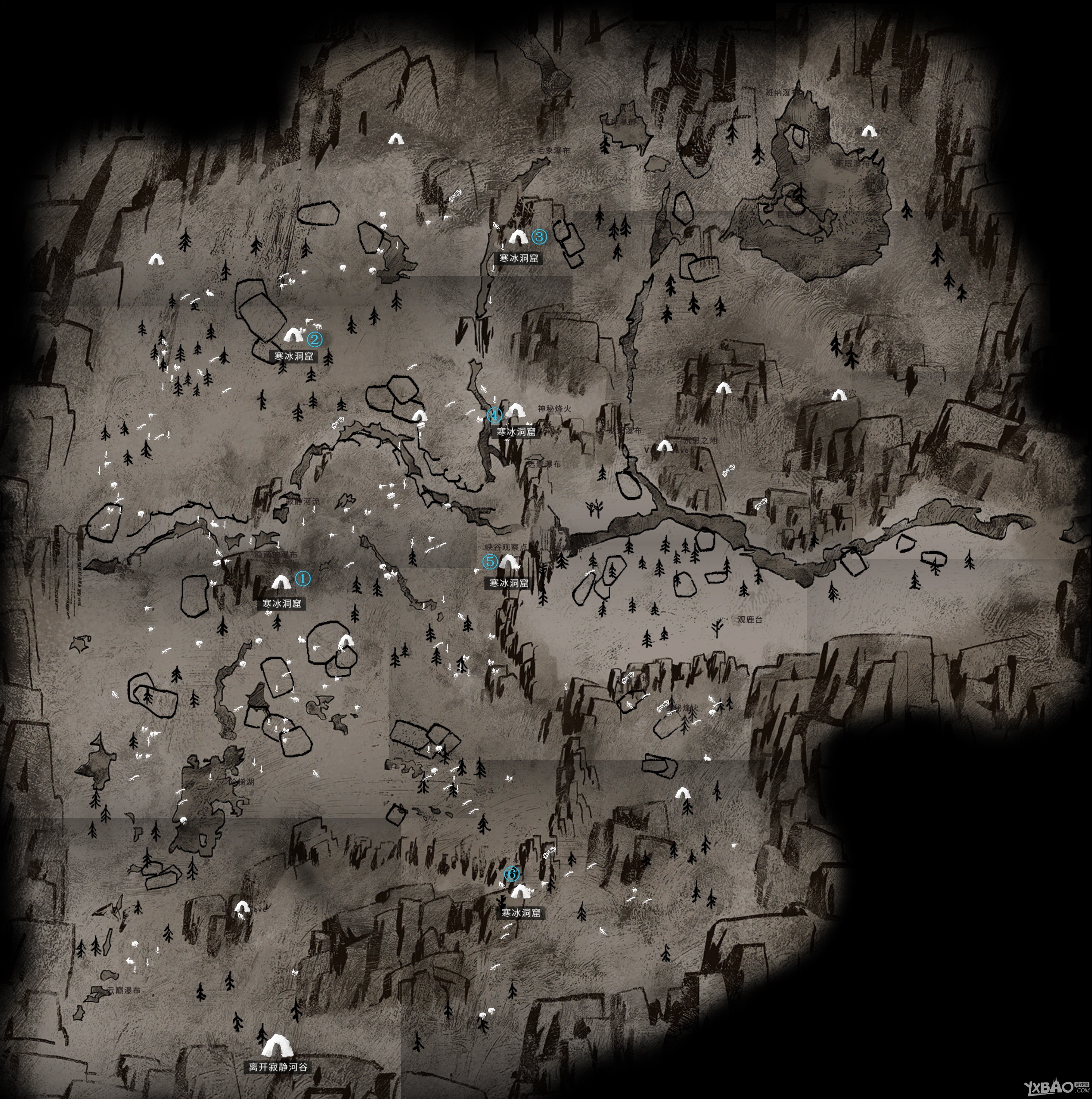 《漫漫长夜》寂静河谷游戏内拼接地图一览