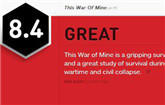 《这是我的战争》IGN 8.4分 有深度够任性