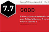 《权力的游戏》第3章IGN详评：重复事件过多 剧情丰富