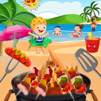 烧烤海海滩美食派对