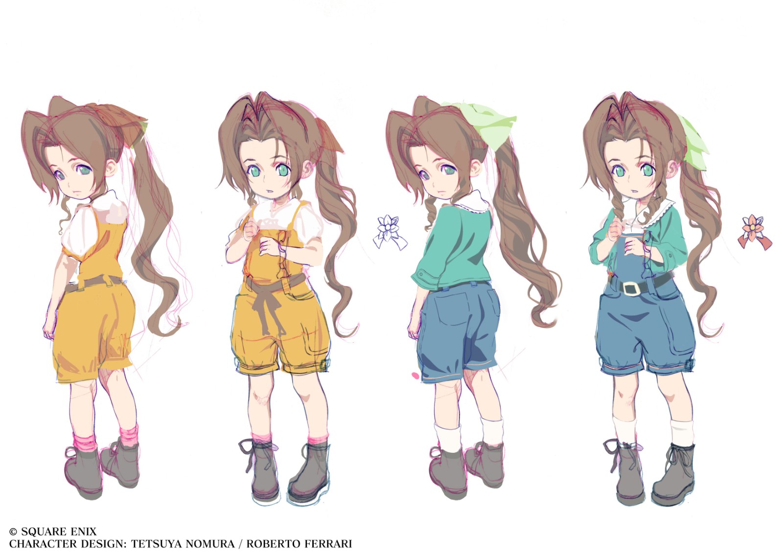 《最终幻想7：重制版》幼年爱丽丝早期设定图公布