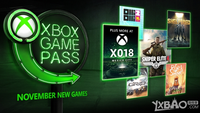 微软公布了11月的Xbox Game Pass新增加游戏