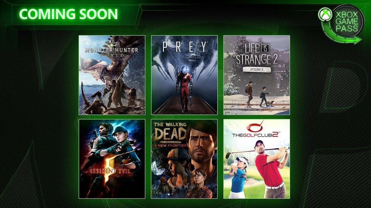 Xbox Game Pass新增6款游戏《怪物猎人：世界》《掠食》领衔！