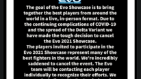 北美格斗游戏大赛EVO 2021因为疫情原因取消