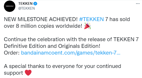 《铁拳7》销量破800万份 官方推出两款新版本