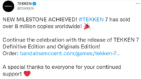 《铁拳7》销量破800万份 官方推出两款新版本