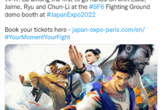 《街头霸王6》会在7月法国巴黎日本动漫展览会现场提供游戏试玩