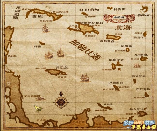 《海盗时代2：弃船之城》中文版游戏大地图